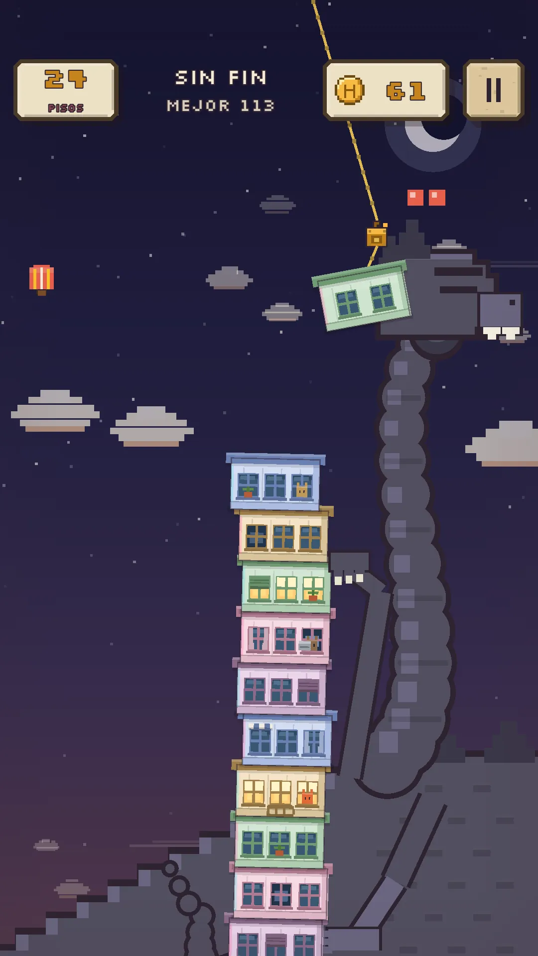 Un kaiju gigante ataca la torre en TORRE HOTEL