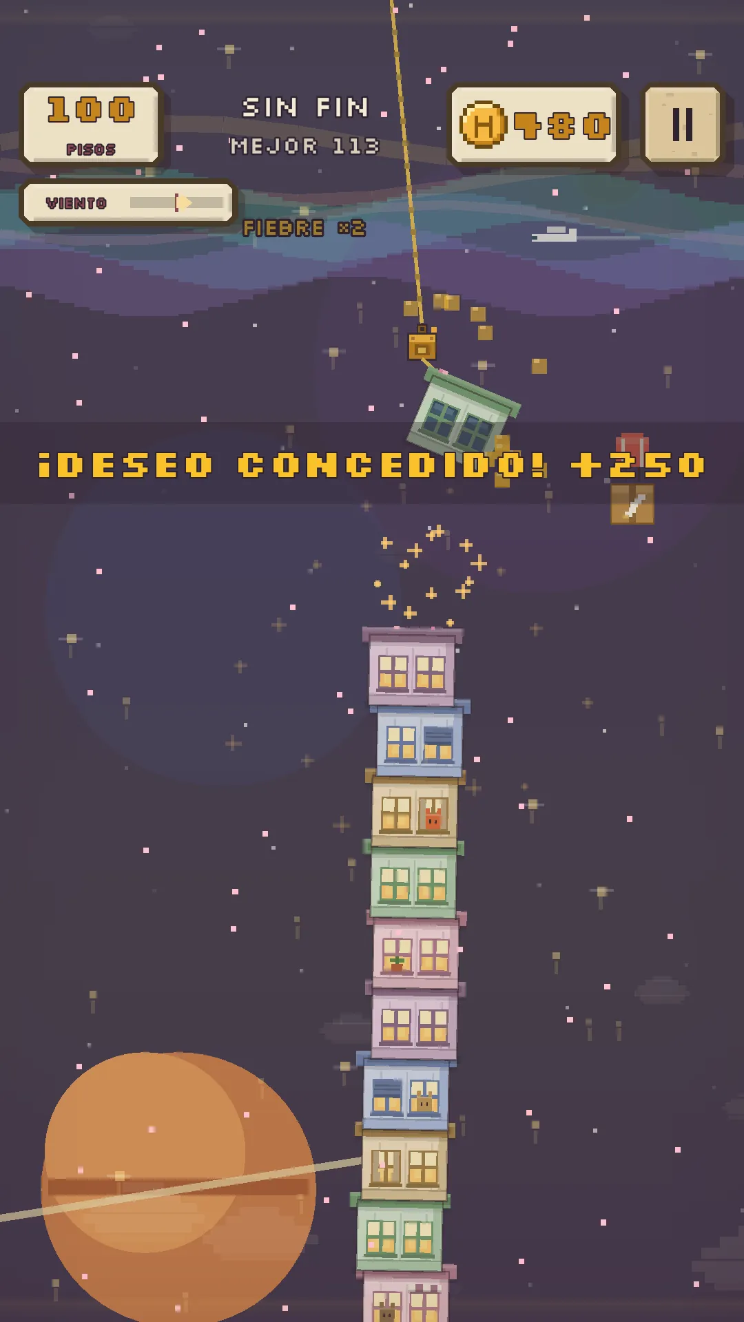 Un cometa cruza el cielo en TORRE HOTEL